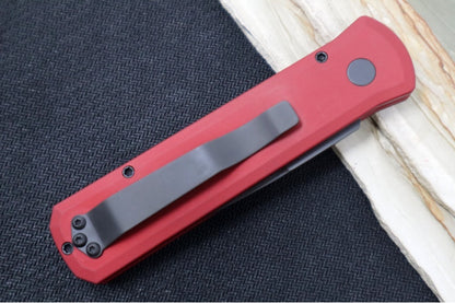 Pro Tech Godson Auto - Red Anodized Aluminum Handle / CPM-154 Blade / Black DLC Finish 721-RED