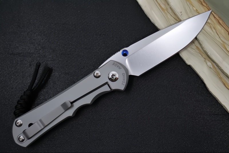 Chris Reeve Knives Large Inkosi Glass Blasted - Drop Point Blade / CPM-Magnacut Steel / Glass Blasted Titanium Handle LIN-1108 - Northwest Knives