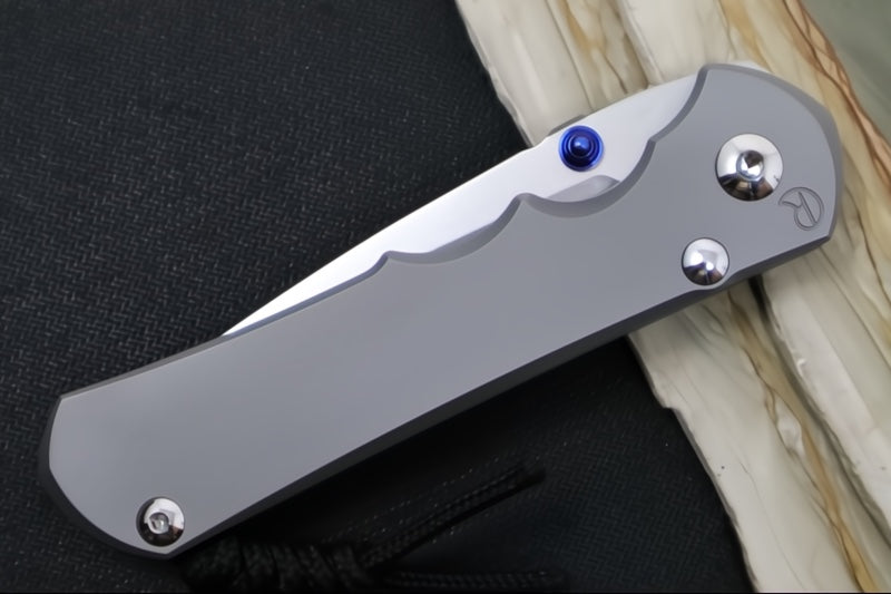 Chris Reeve Knives Large Inkosi Glass Blasted - Drop Point Blade / CPM-Magnacut Steel / Glass Blasted Titanium Handle LIN-1108
