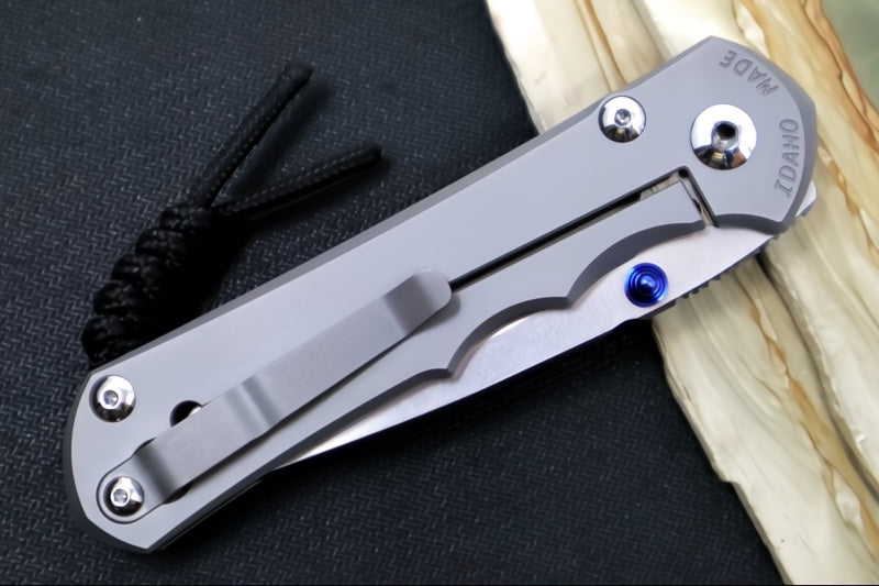 Chris Reeve Knives Large Inkosi Glass Blasted - Drop Point Blade / CPM-Magnacut Steel / Glass Blasted Titanium Handle LIN-1108