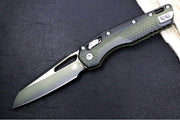 Microtech MSI Manual Folder - Bazooka Green Cerakoted Finished Blade / Bazooka Green Polymer w/ Trim-Grip Handle 210T-1PMFBO - Northwest Knives