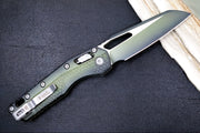 Microtech MSI Manual Folder - Bazooka Green Cerakoted Finished Blade / Bazooka Green Polymer w/ Trim-Grip Handle 210T-1PMFBO - Northwest Knives