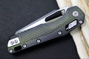 Microtech MSI Manual Folder - Bazooka Green Cerakoted Finished Blade / Bazooka Green Polymer w/ Trim-Grip Handle 210T-1PMFBO - Northwest Knives
