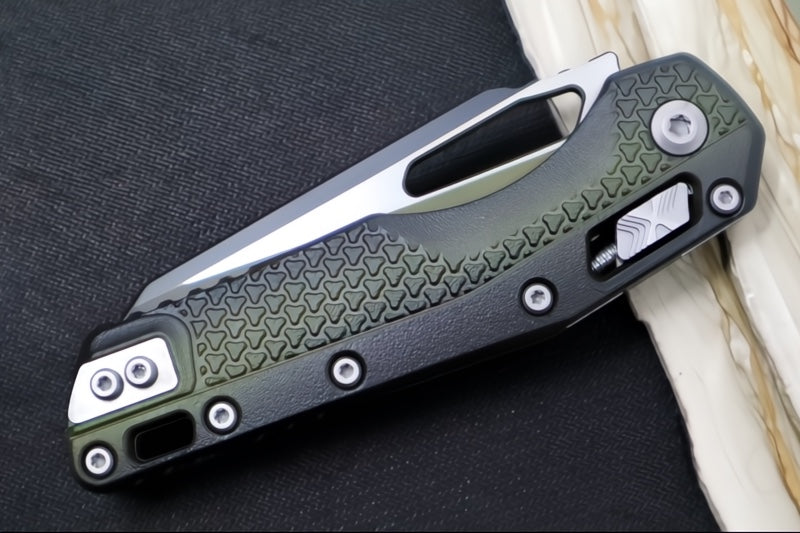 Microtech MSI Manual Folder - Bazooka Green Cerakoted Finished Blade / Bazooka Green Polymer w/ Trim-Grip Handle 210T-1PMFBO - Northwest Knives