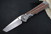 Chris Reeve Knives Large Inkosi Glass Blasted - Tanto Blade / CPM-Magnacut Steel / Glass Blasted Titanium Handle with Natural Micarta Inlay LIN-1134 - Northwest Knives