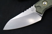 Schwarz Designs Overland Sport - Green Canvas Micarta Handle / CPM-Magnacut Blade / Stonewash Finish / OD Green Kydex Sheath - Northwest Knives