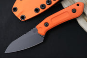 Schwarz Designs Overland Sport - Orange G-10 Handle / CPM-Magnacut Blade / Black Cerakote Finish / Orange Kydex Sheath - Northwest Knives