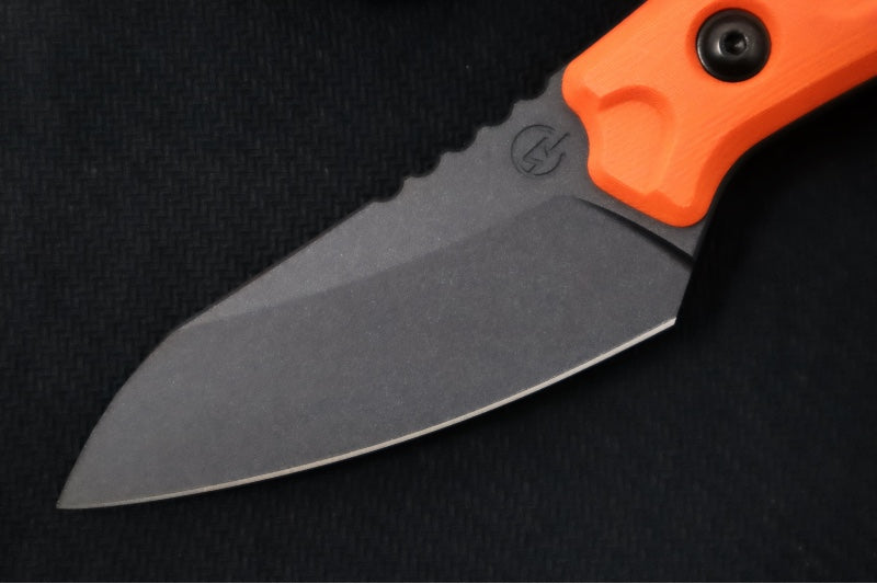 Schwarz Designs Overland Sport - Orange G-10 Handle / CPM-Magnacut Blade / Black Cerakote Finish / Orange Kydex Sheath