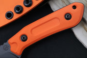 Schwarz Designs Overland Sport - Orange G-10 Handle / CPM-Magnacut Blade / Black Cerakote Finish / Orange Kydex Sheath - Northwest Knives