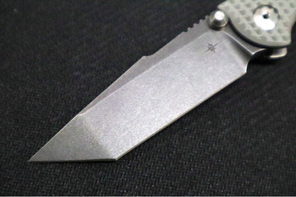 Toor Knives Chasm XLT - CPM-154CM / Black Oxide Tanto Blade / Stonewashed Titanium & Stealth Gray G-10 Handle