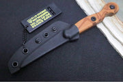 Tops El Pionero - 1095 Steel / Tan Canvas Micarta Handle / Black Kydex Sheath ELPO-01 - Northwest Knives
