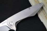 Koenig Mini Goblin - Burnished Sea Patterned Handle - Burnished Blade with Polished Flats - Stonewashed Anodized Spacer & Silver Hardware MG11999177BURN - Northwest Knives