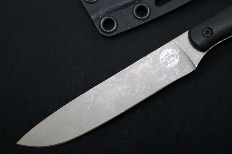 White River Knives Exodus 4 - CPM-S35VN Steel / Black Micarta Handle - Northwest Knives