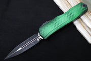 Microtech Cypher II OTF - Dagger Blade / Blackwash Finish / Green X-51 Anodized Aluminum Handle 1242-1GRX51S - Northwest Knives