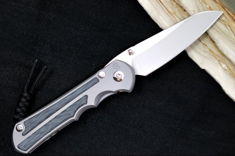 Chris Reeve Knives Large Inkosi Glass Blasted LEFT HANDED - Insingo Blade / Black Micarta Inlay / CPM-Magnacut Steel LIN-1125