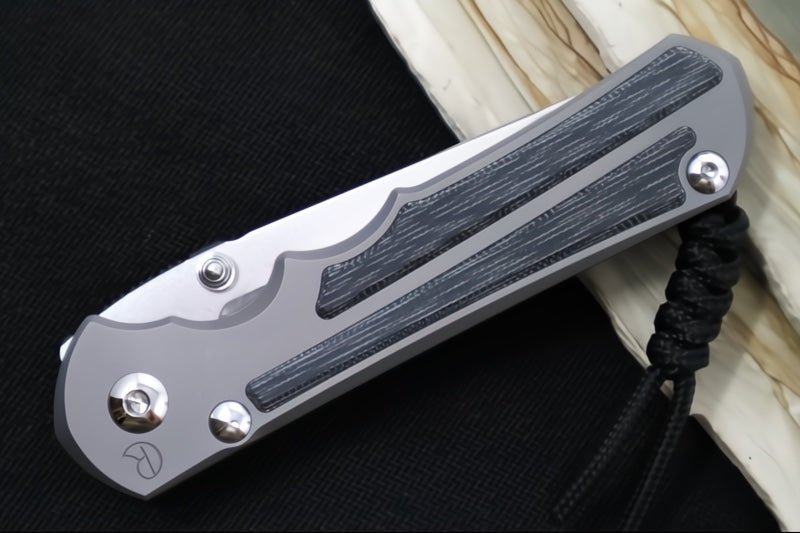 Chris Reeve Knives Large Inkosi Glass Blasted LEFT HANDED - Insingo Blade / Black Micarta Inlay / CPM-Magnacut Steel LIN-1125 - Northwest Knives