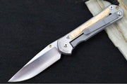 Chris Reeve Knives Small Sebenza 31 LEFT HAND - Drop Point Blade / CPM-Magnacut Steel / Box Elder Inlay S31-1629 (A1) - Northwest Knives