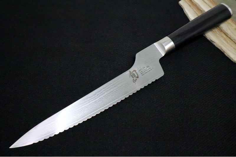 Shun Classic - 8.25" Offset Bread Knife - 69 Layered Damascus - Made in Seki City, Japan