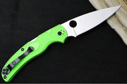 Spyderco Native Chief Salt - Drop Point Blade / Satin Finish / Green FRN Handle Scales / LC200N Steel C244PGR - Northwest Knives