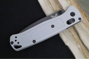 Benchmade 535BK-08 Bugout - CPM-S30V Steel / Drop Point Blade / Cobalt Black Cerakote Finish / Textured Storm Gray Grivory Handle - Northwest Knives