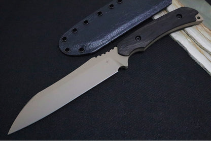 Toor Knives Fathom Limited Edition - Barrel Brown Cerkoted Finished Blade / D2 Steel / Ebony Wood Handle / Kydex Sheath