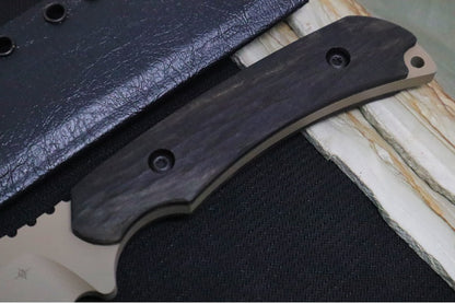 Toor Knives Fathom Limited Edition - Barrel Brown Cerkoted Finished Blade / D2 Steel / Ebony Wood Handle / Kydex Sheath
