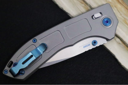 Benchmade 748 Narrows - Titanium Handle / M390 Steel / Drop Point Blade / Sapphire Blue PVD Coated Hardware