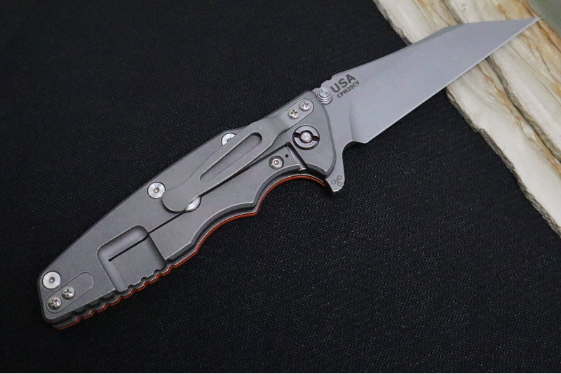 Rick Hinderer Knives Eklipse 3.5" - Wharncliffe - Working Finish - Orange G-10