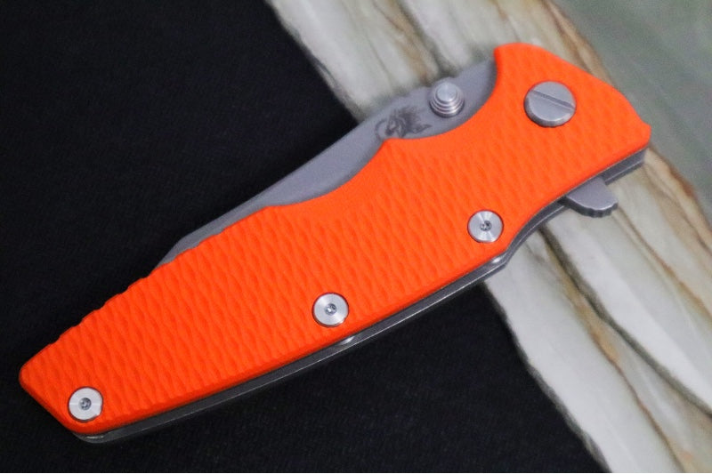Rick Hinderer Knives Eklipse 3.5" - Wharncliffe - Working Finish - Orange G-10
