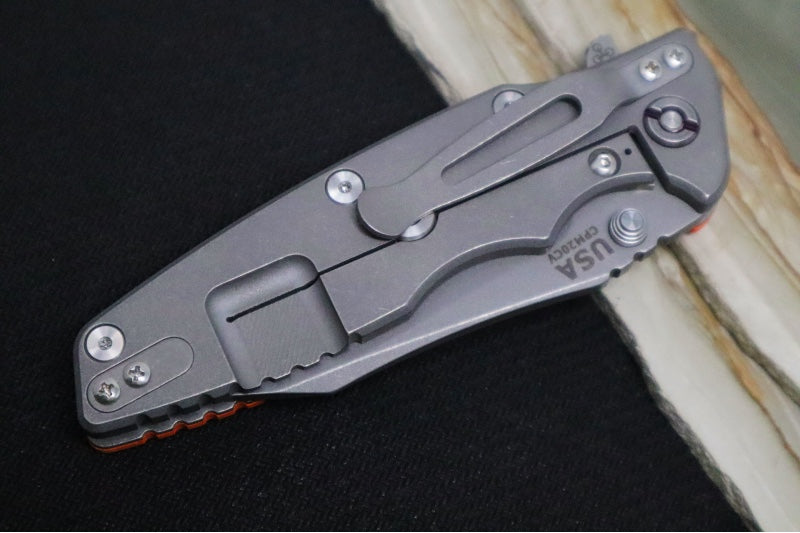 Rick Hinderer Knives Eklipse 3.5" - Wharncliffe - Working Finish - Orange G-10