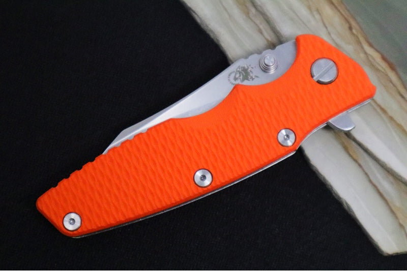 Rick Hinderer Knives Eklipse 3.5" - Wharncliffe - Stonewash - Orange G-10