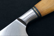Ryda Knives ST-650 8" Chef Knife - 73 Layers High Carbon Damascus Steel - Stabilized Figured Olive Wood Handle - Made in Sweden - Northwest Knives