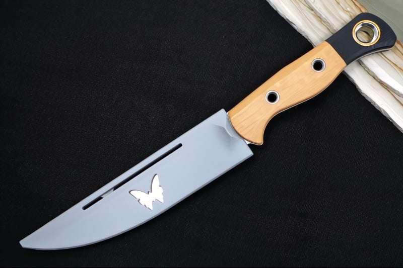 Benchmade 4050-02 Meatcrafter Kitchen Knife - Stonewashed Finish / CPM-154 Steel / Maple Richlite Handle - Made in Portland, Oregon USA
