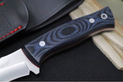 Muela Knives Pointer-12M Fixed Blade - Black & Blue Micarta Handle / X50CrMoV15 Stainless Blade / Black Leather Sheath - Northwest Knives