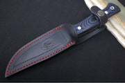 Muela Knives Pointer-12M Fixed Blade - Black & Blue Micarta Handle / X50CrMoV15 Stainless Blade / Black Leather Sheath - Northwest Knives