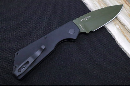 Pro Tech Strider PT+ Auto NWK Exclusive - Black Anodized Aluminum Handle / OD Green Cerakote Finished Blade / CPM-Magnacut Steel / Black Clip & Hardware NWK.PT+.1