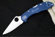 Spyderco Delica - Blue FRN Handle / Satin Drop Point Blade / CPM-SPY27 Steel - C11PCBL - Northwest Knives