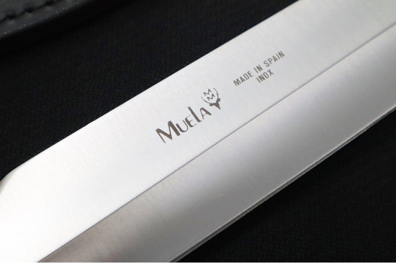 Muela Knives 95-221 Fixed Blade - Black Polymer Handle / X50CrMoV15 Stainless Blade / Leather Sheath