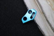 Jekyll to Hyde - V4 Backspacer Umnumzaan- Turquoise Anodized Titanium - No CRK Pressed Pin or Screw - Northwest Knives