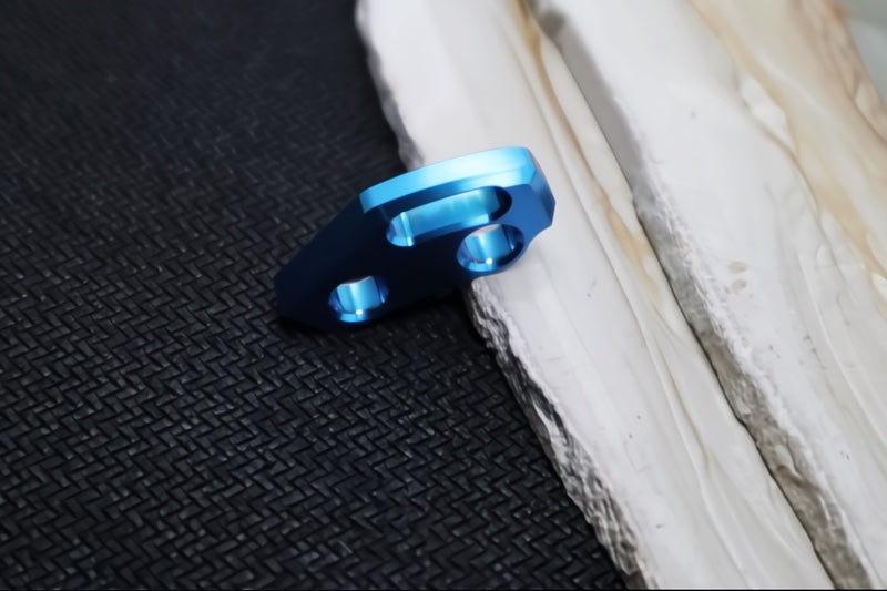 Jekyll to Hyde - V4 Backspacer Umnumzaan- Turquoise Anodized Titanium - No CRK Pressed Pin or Screw