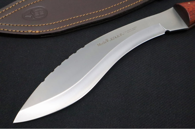 Muela Knives Kukri-26M Fixed Blade - Rosewood Handle / X50CrMoV15 Stainless Blade / Leather Sheath - Northwest Knives