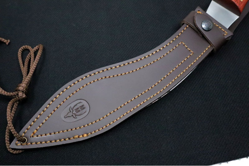 Muela Knives Kukri-26M Fixed Blade - Rosewood Handle / X50CrMoV15 Stainless Blade / Leather Sheath - Northwest Knives