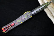 Heretic Knives Manticore-X Bounty Hunter OTF - Bounty Hunter Green Aluminum with CamoCarbon Top / Dagger Blade / CPM-Magnacut Steel / Green Cel Shade Bounty Hunter Blade Finish H032-CSG-BOUNTY - Northwest Knives