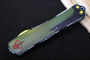 Heretic Knives Manticore-X Bounty Hunter OTF - Bounty Hunter Red Aluminum with CamoCarbon Top / Dagger Blade / CPM-Magnacut Steel / Red Cel Shade Bounty Hunter Blade Finish H032-CSR-BOUNTY - Northwest Knives