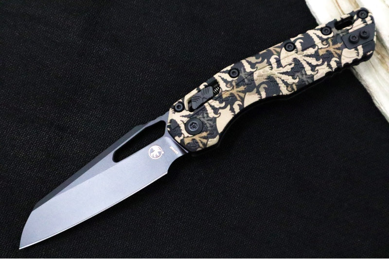 Microtech MSI Manual Folder Tactical - Black Finished Blade / Black Hardware / Claw Burst Camo Polymer w/ Trim-Grip Handle 210T-PMCWC-Z4
