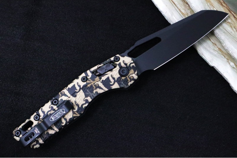 Microtech MSI Manual Folder Tactical - Black Finished Blade / Black Hardware / Claw Burst Camo Polymer w/ Trim-Grip Handle 210T-PMCWC-Z4