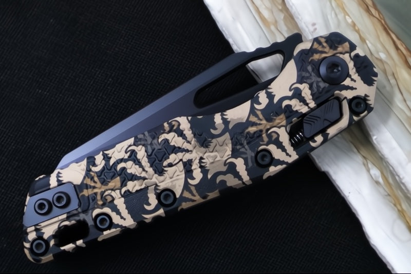 Microtech MSI Manual Folder Tactical - Black Finished Blade / Black Hardware / Claw Burst Camo Polymer w/ Trim-Grip Handle 210T-PMCWC-Z4