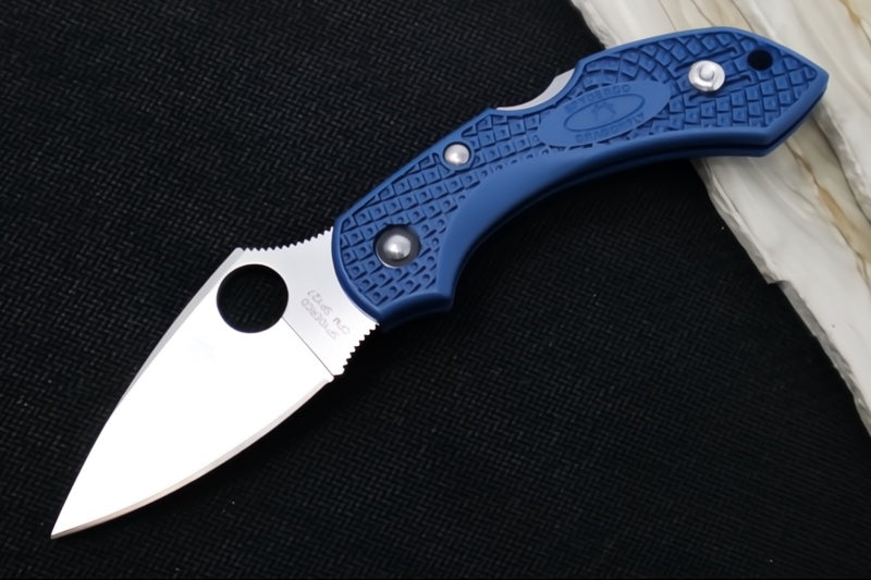 Spyderco Dragonfly 2 - Cobalt Blue FRN Handle / Drop Point Blade / SPY27 Steel C28PCBL2