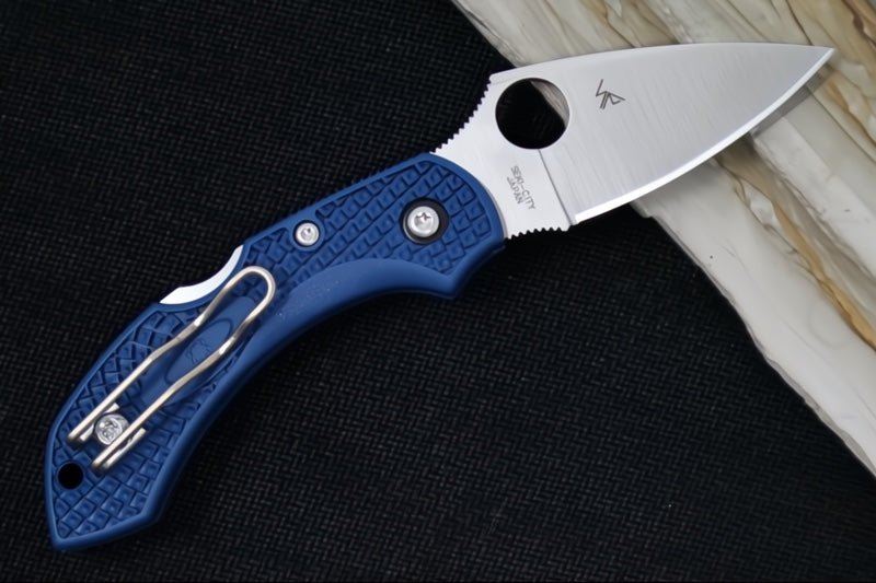 Spyderco Dragonfly 2 - Cobalt Blue FRN Handle / Drop Point Blade / SPY27 Steel C28PCBL2