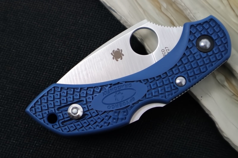 Spyderco Dragonfly 2 - Cobalt Blue FRN Handle / Drop Point Blade / SPY27 Steel C28PCBL2